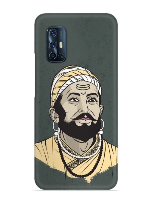 Shivaji Maharaj Vector Art Snap Case for Vivo V17 Zapvi