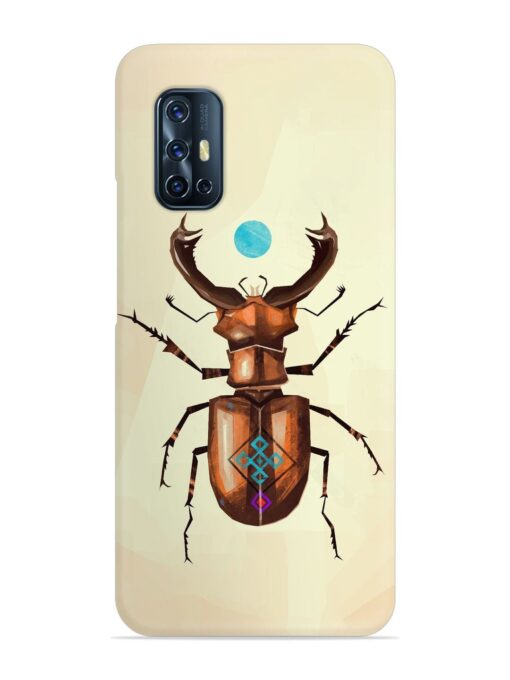 Stag Beetle Vector Snap Case for Vivo V17 Zapvi