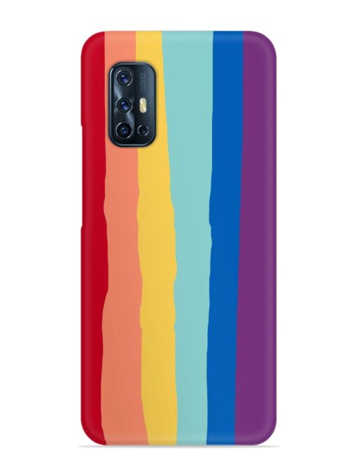 Rainbow Genuine Liquid Snap Case for Vivo V17 Zapvi