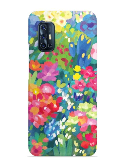 Watercolor Flower Art Snap Case for Vivo V17 Zapvi