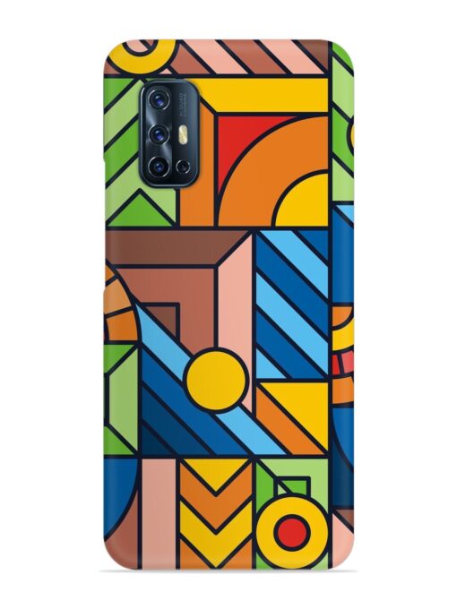 Colorful Geometric Snap Case for Vivo V17 Zapvi