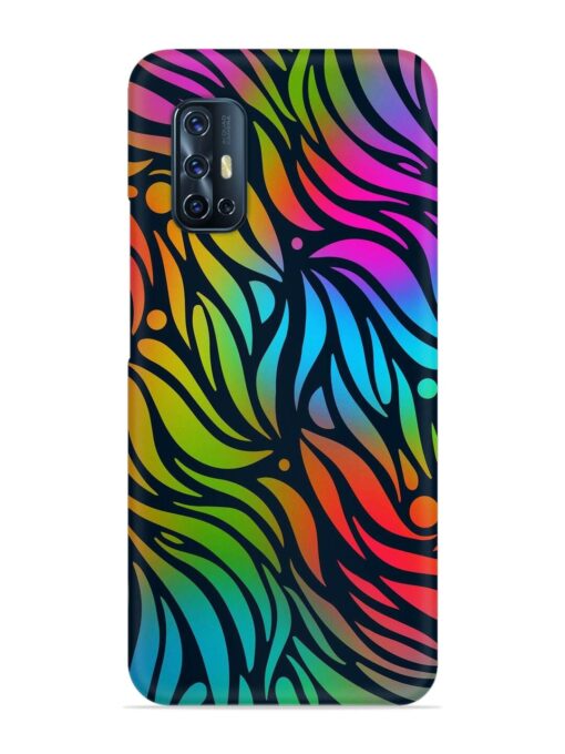 Abstract Leaf Design Snap Case for Vivo V17 Zapvi