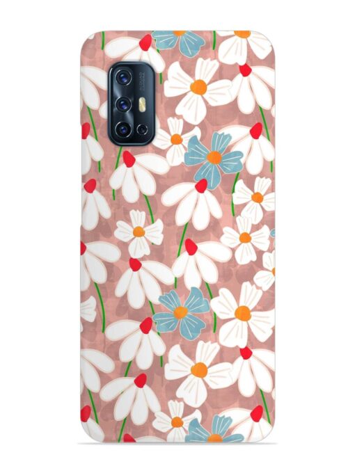 Abstract Petal Flowers Snap Case for Vivo V17 Zapvi