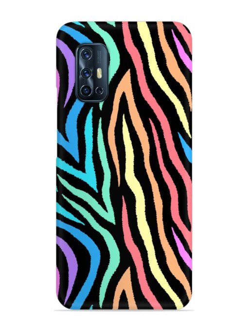 Colorful Abstract Zebra Snap Case for Vivo V17 Zapvi