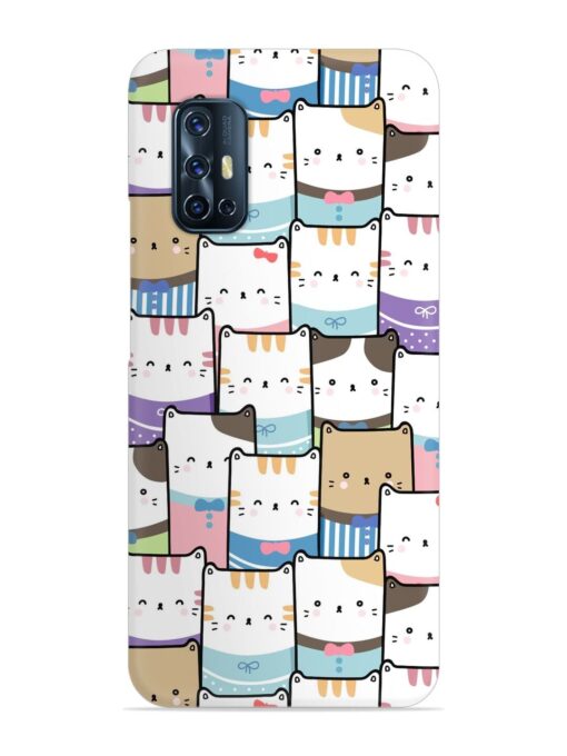 Cute Adorable Cat Snap Case for Vivo V17 Zapvi