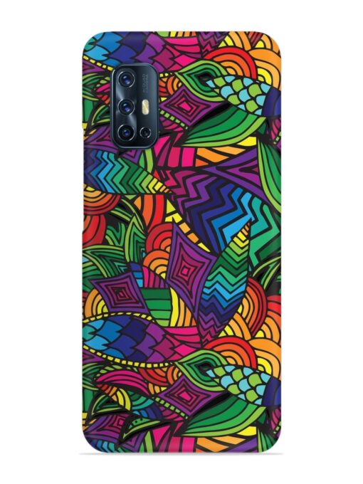 Abstract Multicolor Seamless Snap Case for Vivo V17 Zapvi