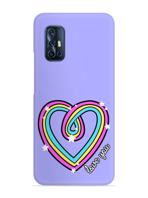 Colorful Rainbow Heart Snap Case for Vivo V17 Zapvi