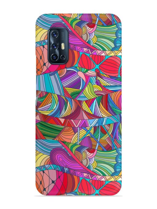 Seamless Patterns Hand Drawn Snap Case for Vivo V17 Zapvi