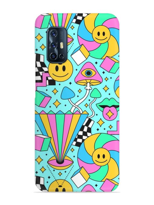 Trippy Rainbow 60S Snap Case for Vivo V17 Zapvi