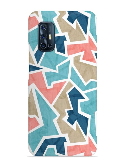 Vintage Geometric Triangle Snap Case for Vivo V17 Zapvi