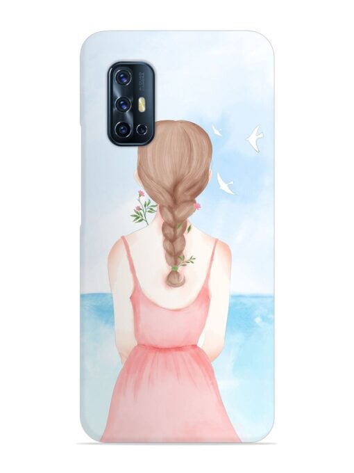 Watercolor Girl Vector Snap Case for Vivo V17 Zapvi