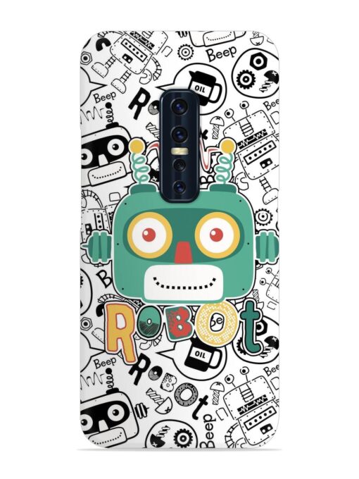 Robot Modern Seamless Pattern Snap Case for Vivo V17 Pro Zapvi