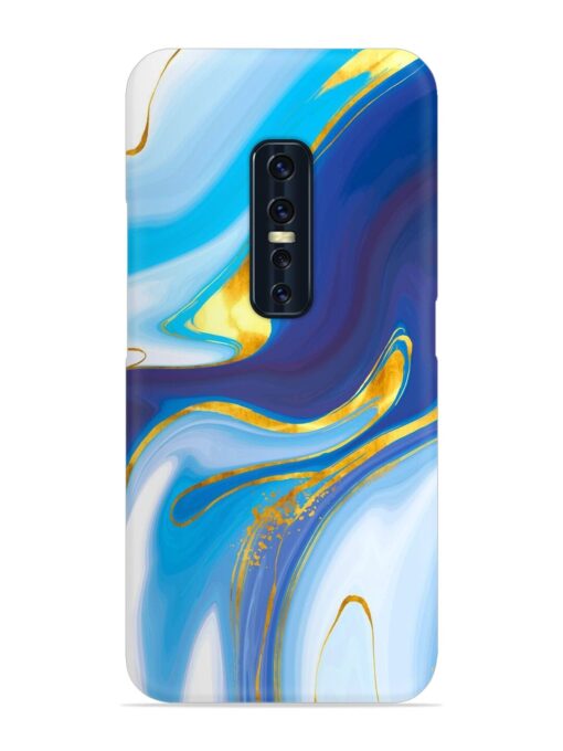 Watercolor Background With Golden Foil Snap Case for Vivo V17 Pro Zapvi