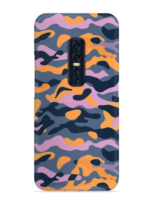 Camouflage Army Military English Orange Art Snap Case for Vivo V17 Pro Zapvi