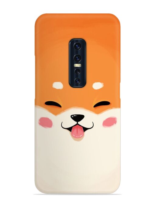 Cute Dog Face Vector Snap Case for Vivo V17 Pro Zapvi