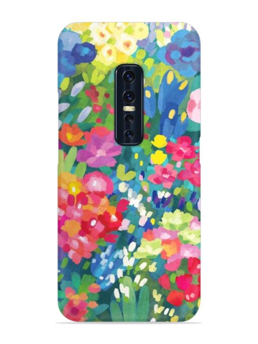 Watercolor Flower Art Snap Case for Vivo V17 Pro Zapvi