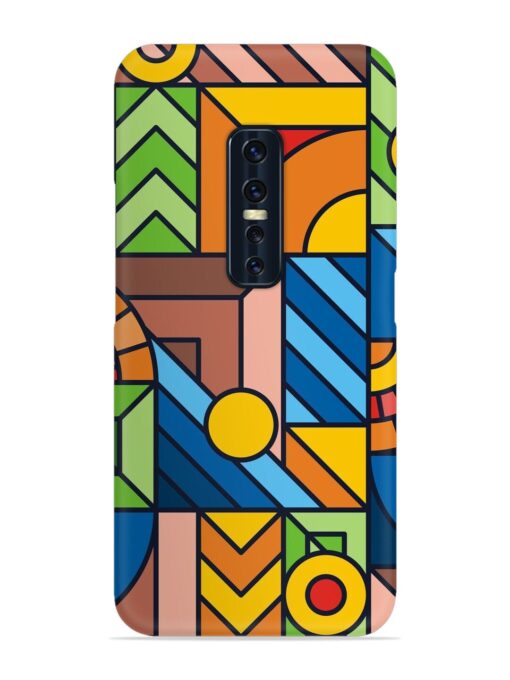 Colorful Geometric Snap Case for Vivo V17 Pro Zapvi