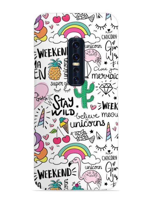 Unicorn Ice Cream Snap Case for Vivo V17 Pro Zapvi