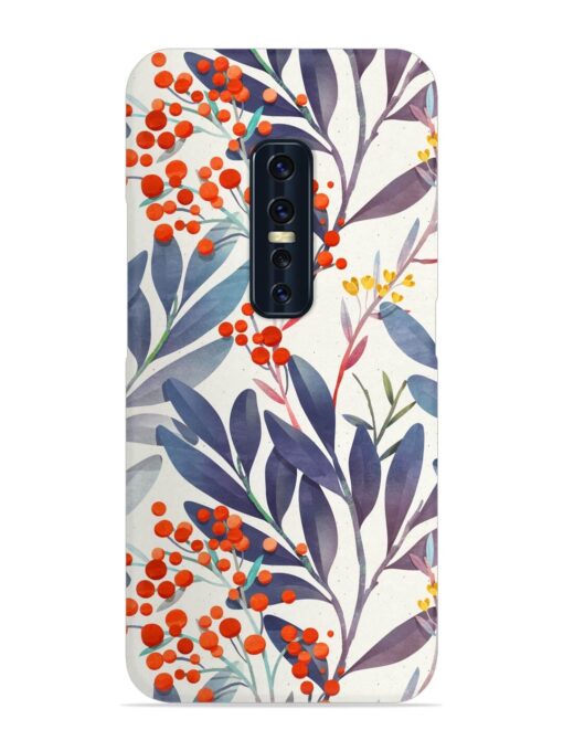 Seamless Floral Pattern Snap Case for Vivo V17 Pro