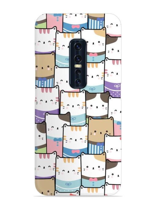 Cute Adorable Cat Snap Case for Vivo V17 Pro Zapvi