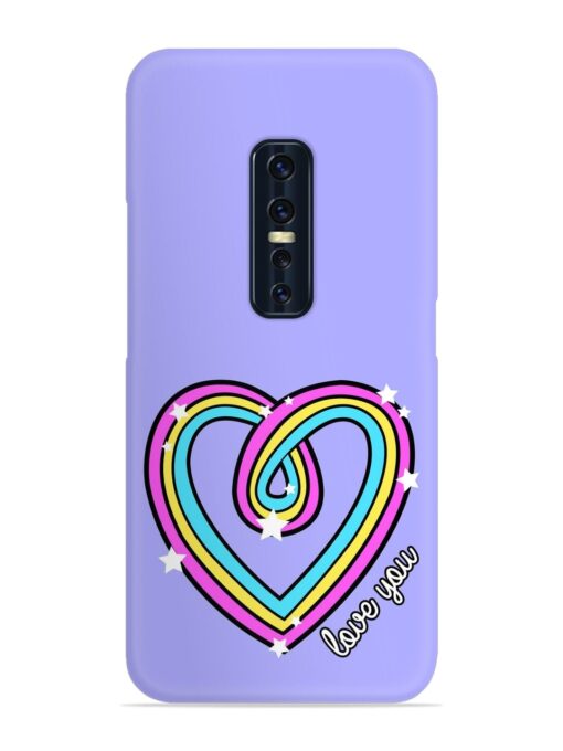 Colorful Rainbow Heart Snap Case for Vivo V17 Pro Zapvi