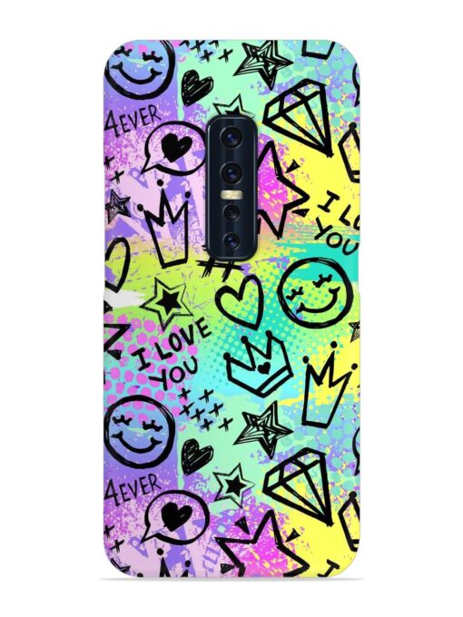 Bright Seamless Pattern Snap Case for Vivo V17 Pro Zapvi