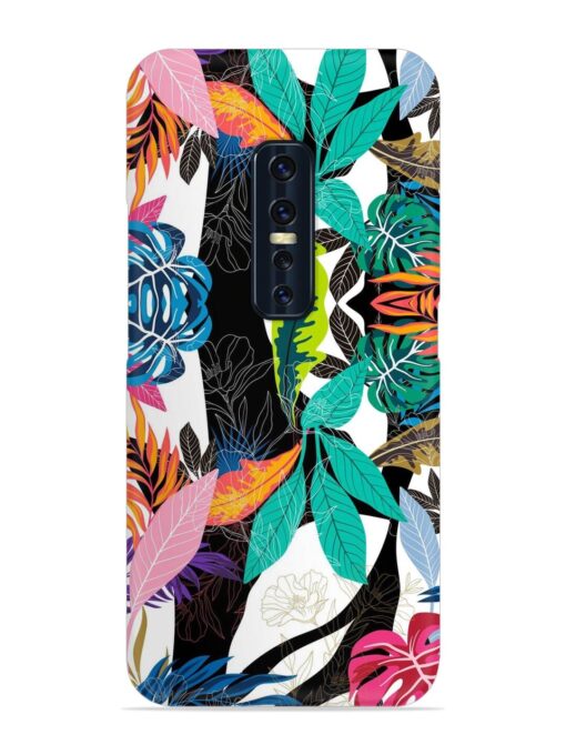 Floral Pattern Bright Snap Case for Vivo V17 Pro Zapvi