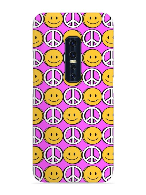 Smiley Face Peace Snap Case for Vivo V17 Pro Zapvi