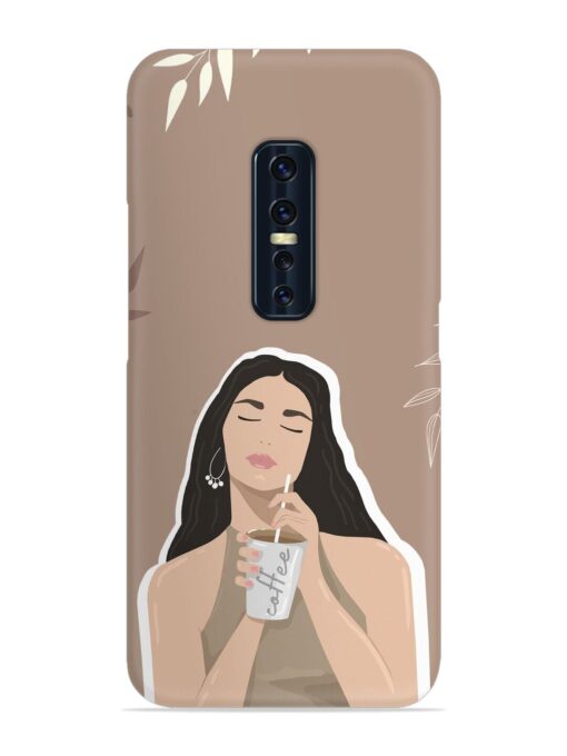 Girl With Coffee Snap Case for Vivo V17 Pro Zapvi