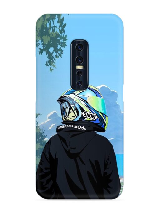 Rider With Helmet Snap Case for Vivo V17 Pro Zapvi