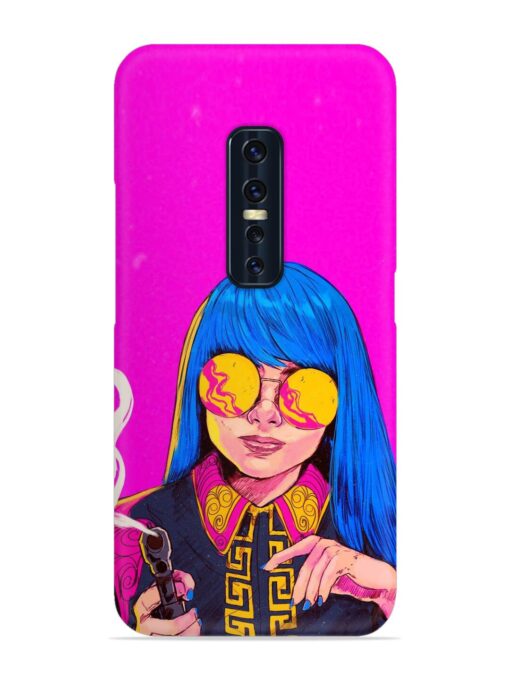 Aesthetic Anime Girl Snap Case for Vivo V17 Pro Zapvi