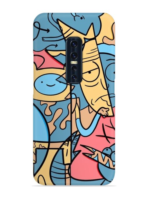 Silly Face Doodle Snap Case for Vivo V17 Pro Zapvi