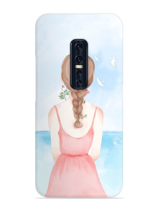 Watercolor Girl Vector Snap Case for Vivo V17 Pro Zapvi