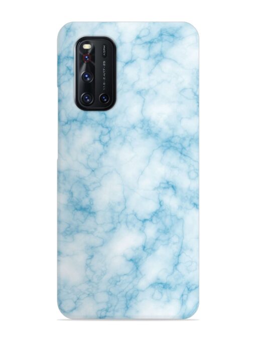 Blue White Natural Marble Snap Case for Vivo V19