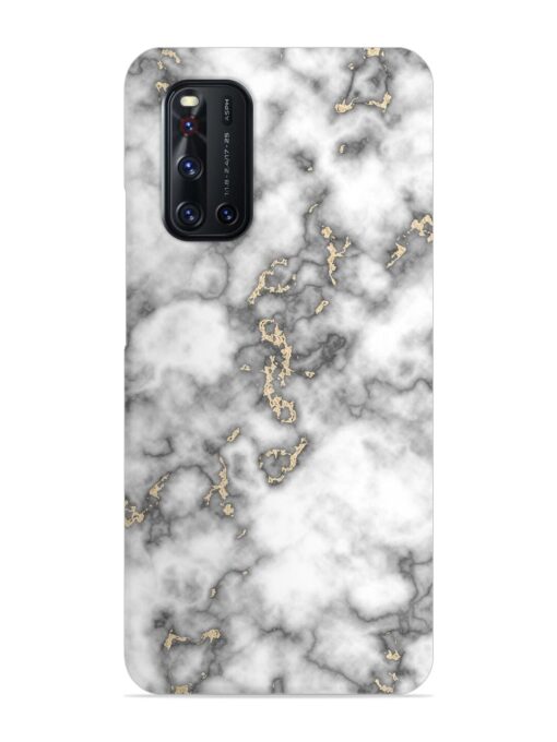 Gray And Gold Marble Snap Case for Vivo V19 Zapvi