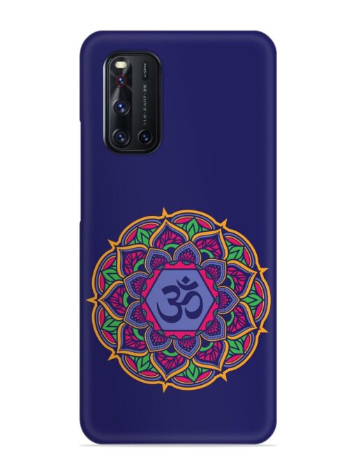 Om Mandala Art Blue Snap Case for Vivo V19 Zapvi