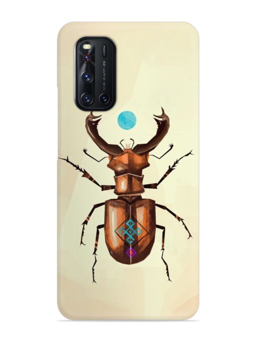 Stag Beetle Vector Snap Case for Vivo V19 Zapvi