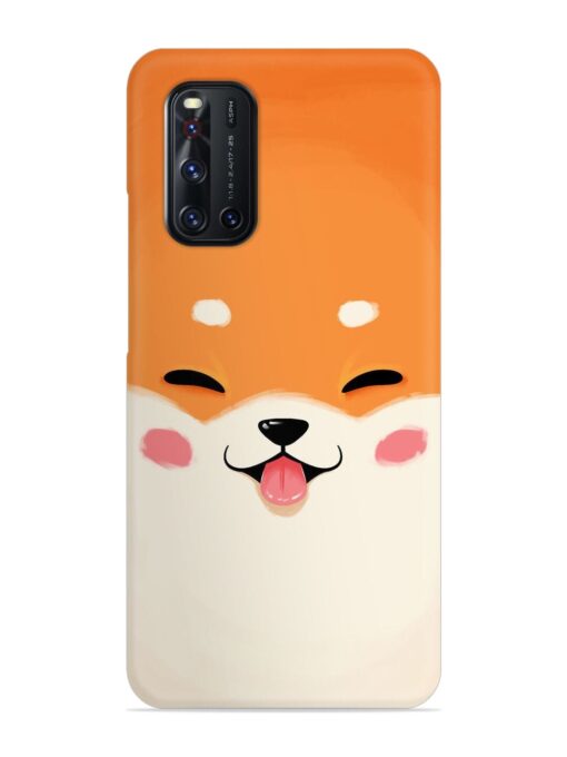 Cute Dog Face Vector Snap Case for Vivo V19