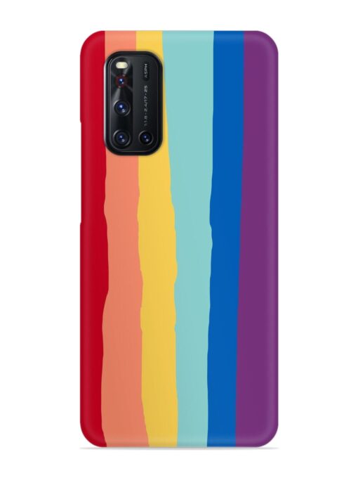 Rainbow Genuine Liquid Snap Case for Vivo V19 Zapvi