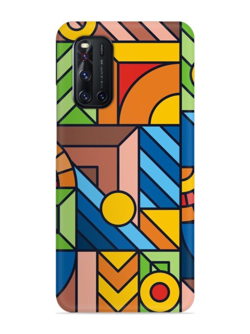 Colorful Geometric Snap Case for Vivo V19 Zapvi