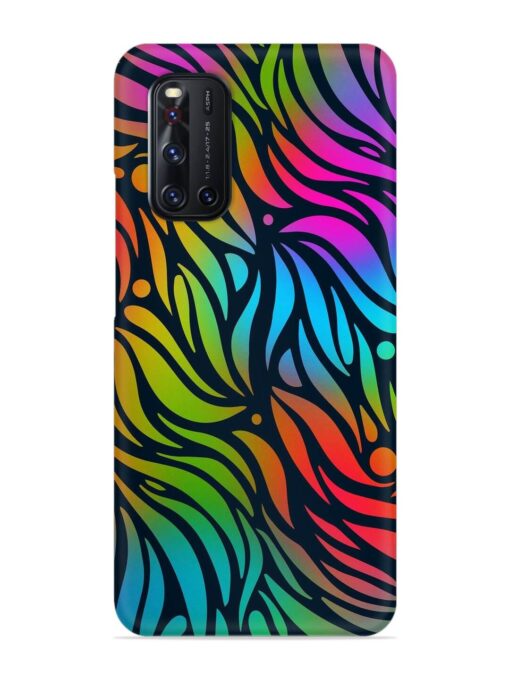 Abstract Leaf Design Snap Case for Vivo V19 Zapvi