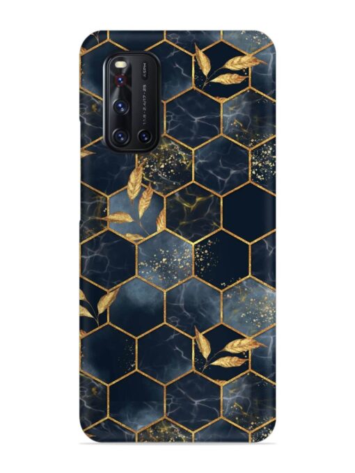 Marble Hexagon Seamless Snap Case for Vivo V19 Zapvi