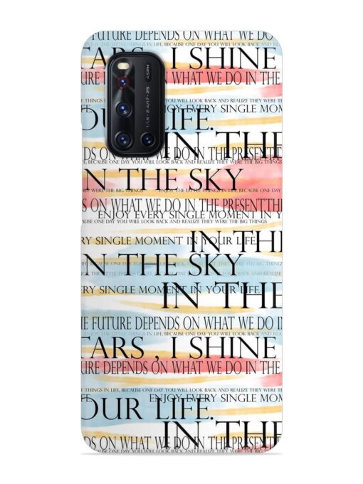 Seamless Slogans Pattern Snap Case for Vivo V19 Zapvi