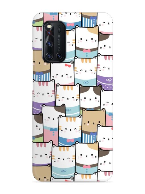 Cute Adorable Cat Snap Case for Vivo V19 Zapvi