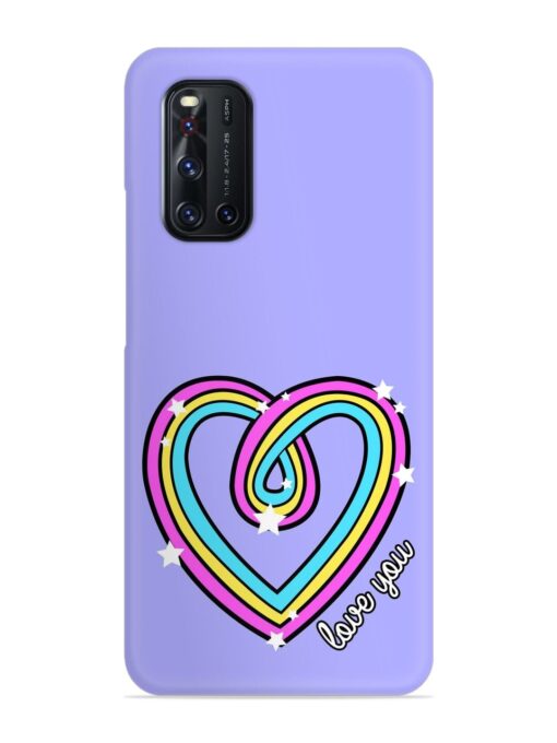 Colorful Rainbow Heart Snap Case for Vivo V19 Zapvi