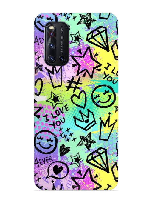 Bright Seamless Pattern Snap Case for Vivo V19 Zapvi