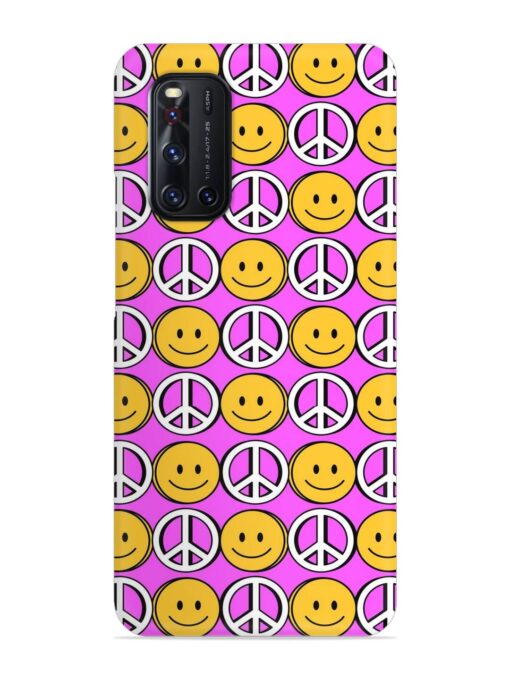 Smiley Face Peace Snap Case for Vivo V19 Zapvi