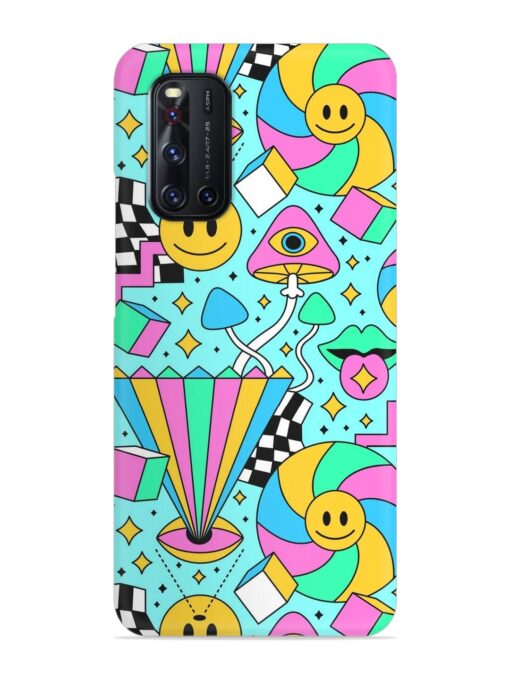 Trippy Rainbow 60S Snap Case for Vivo V19 Zapvi