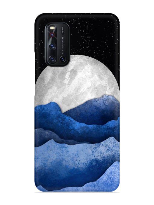 Full Moon Mountain Vector Snap Case for Vivo V19 Zapvi