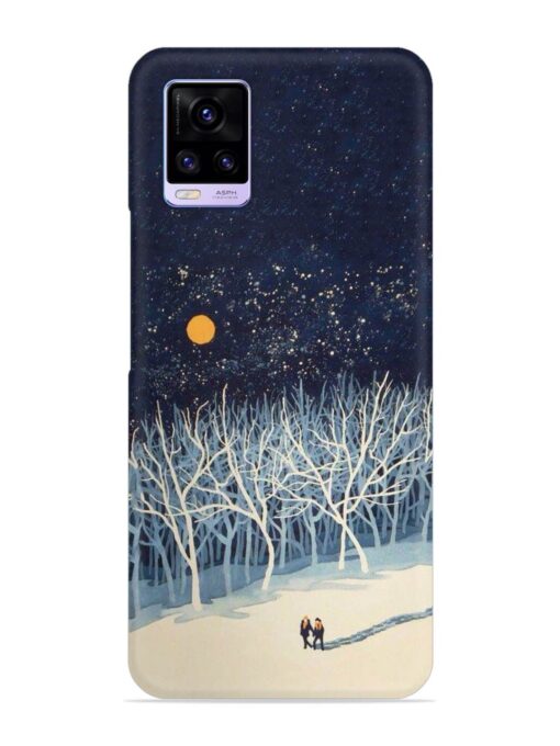 Full Moon Snowshoe Tour Snap Case for Vivo V20 Zapvi